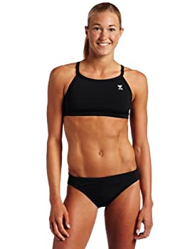 【中古】【輸入品・未使用】TYR Sport　レディース　Durafast無地ダイアモンドバックトレーニングビキニ M ブラック