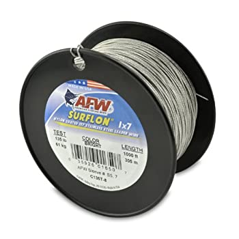 【中古】【輸入品・未使用】(300m%カンマ% 4.5kg Test%カンマ% Bright) - American Fishing Wire Surflon Nylon Coated 1x7 Stainless Steel Leader Wire|ムジカ&フェリーチェ店