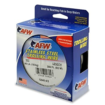【中古】【輸入品・未使用】(300m%ｶﾝﾏ% 5.4kg Test%ｶﾝﾏ% Bright) - American Fishing Wire Stainless Steel Trolling Wire (Single Strand)