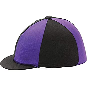 【中古】【輸入品・未使用】Hy Two Tone ライディングハット シルク カバー ブラック/パープル (ワンサイズ)