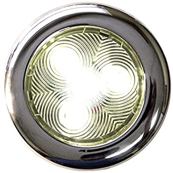 【中古】【インポート品・未当て嵌める】T-H Marine LED-51831-DP ステンレス鋼 LED 容器に並べるともし火 - 4in 白いこと ライト・ランタン-アウトドア