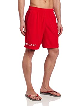 【中古】【輸入品・未使用】Speedo メンズ ガード ボレー 19インチ 男性用水泳用トランクス L レッド