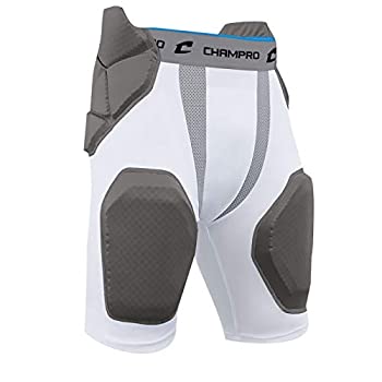 【中古】【輸入品・未使用】(YOUTH MEDIUM%ｶﾝﾏ% WHITE) - CHAMPRO Adult Tri-Flex Integrated 5 Pad Girdle