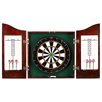【中古】【輸入品・未使用】[ハサウェイ]HATHAWAY Centerpoint Solid Wood Dartboard and Cabinet Set%ｶﾝﾏ% Dark Cherry Finish BG1041CH [並行輸入品]｜ムジカ＆フェリーチェ店