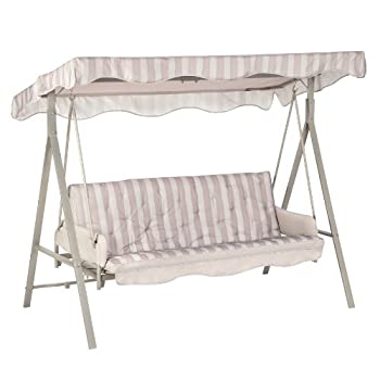 【中古】【輸入品・未使用】Garden Winds LCM621GY-RS Garden Treasures 3 Person Swing RipLock 350 Replacement Canopy%カンマ% Gray (REPLACEMENT CANOPY TOP COVER ONLY%カン|ムジカ&フェリーチェ店