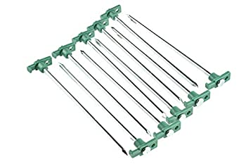 【中古】【輸入品・未使用】Set of 10 Non-Rust Galvanized Steel Tent Peg Stakes - 10.5-Inch Length - Easy-Tie T-Top by Cablehause|ムジカ&フェリーチェ店