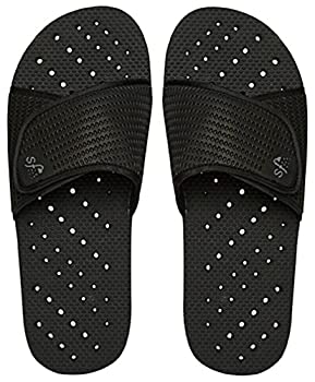 【中古】【輸入品・未使用】(Boys 13/1%ｶﾝﾏ% Black) - Showaflops Boys' Antimicrobial Shower & Water Sandals for Pool%ｶﾝﾏ% Beach%ｶﾝﾏ% Camp and Gym - Adjustable Color