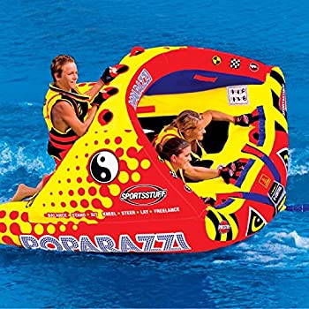 【中古】【インポート品・未当て嵌める】トーイングチューブ SPORTSSTUFF 運動競技原材料 POPARAZZI お父ちゃんラッチ 3人乗り [並行輸入品]