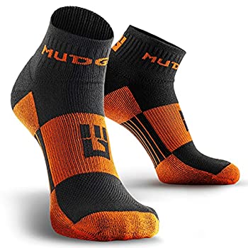 【中古】【輸入品・未使用】MudGear トレイル ランニングソックス メンズ&レディース?-?2足パック アメリカ製 L ブラック