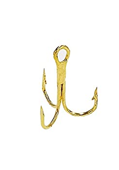 【中古】【輸入品・未使用】金のトレブルフック #20 - 100個 アイテム#374