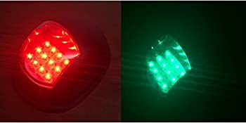 【中古】【インポート品・未当て嵌める】MARINE BOAT LED GREEN STARBOARD RED PORTSIDE NAVIGATION LIGHT VERTICAL MOUNT by PactradeMarine