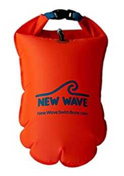 【中古】【輸入品・未使用】New Wave Swim Buoy 海での水泳やトライアスロン選手に&nbsp;&ndash;&nbsp;軽量で見えやすい浮き輪 トレーニングやレースの安全に (オレンジTPU