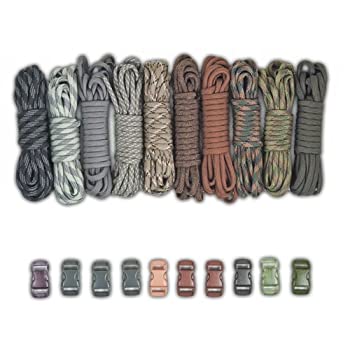 【中古】【輸入品・未使用】(Plaid) - Paracord Planet 250kg Type III Paracord Combo Crafting Kits with Buckles画像