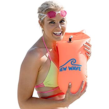 【中古】【インポート品・未当て嵌める】New Wave Swim Buoy スイムブイ 水浴びブイ オープンウォータースイマー、トライアスロン、トライアスリート用軽さブイ （オレンジ色PVC M犀