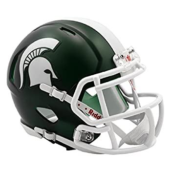 【中古】【輸入品・未使用】Michigan State Spartans Riddell Speed Mini Replica Satin Football Helmet