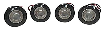 【中古】【インポート品・未当て嵌める】4 Pieces Pactrade Marine Boat LED Livewell Round Button Blue Courtesy Light OEM Waterproof