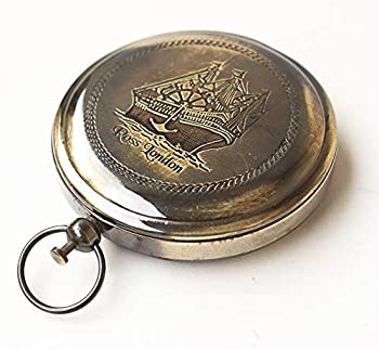 【中古】【インポート品・未当て嵌める】Nautical Ross London Brass Round Pocket Compass Marine Navigational Royal Device Gift Item by Collectibles Buy