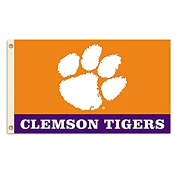 【中古】【輸入品・未使用】(Clemson Tigers) - NCAA 2-Sided 0.9m X 1.5m Flag with Grommets
