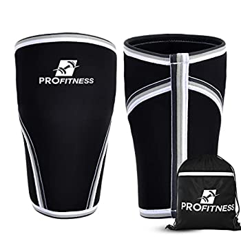【中古】【輸入品・未使用】ProFitness 膝スリーブ スクワットサポートとコンプレッション パワーリフティング用 M ブラック｜ムジカ＆フェリーチェ店