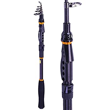 (1.8M 5.91Ft) - Sougayilang Spinning Telescopic Fishing Rod Graphite Carbon Fibre Travel Portable Super Hard Fishing Pole for Boat Salt