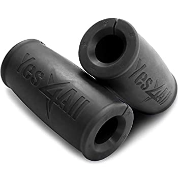 【中古】【輸入品・未使用】(Black) - Yes4All Thick Bar Grips (Sold in Pair) - Multi Colour Available%ｶﾝﾏ% Ergonomic Design & Durable Rubber Compound Material