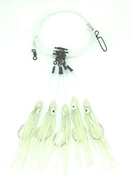 【中古】【輸入品・未使用】(13/0) - End Game Tackle Company Deep Drop Tilefish Rig%ｶﾝﾏ% 5 Mustad Circle Hooks with Glow Squid