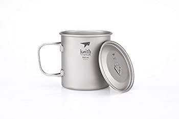【中古】【輸入品・未使用】Keithチタンti3207?single-wall Mug with Foldingハンドルと蓋???20.3?FL OZ