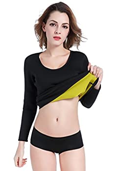 【中古】【インポート品・未当て嵌める】bakerdani Womens Hot Sweat Longシャツボディシェイパーネオプレンシェイプウェア好いたらしいなジムサウナサーモシャツブラック