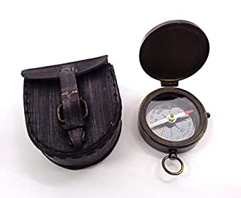 【中古】【インポート品・未当て嵌める】金管楽器製 アンティーク エングレーブド 羅針儀 [並行輸入品]