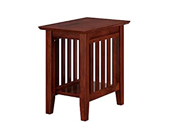 【中古】【輸入品・未使用】Atlantic Furniture Mission Chair Side Table%ｶﾝﾏ% Walnut 141［並行輸入］｜ムジカ＆フェリーチェ店