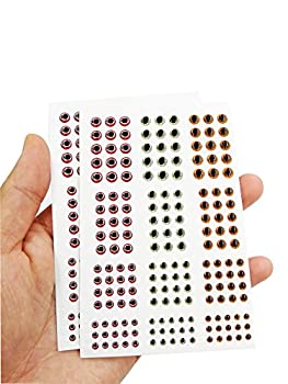 【中古】【インポート品・未当て嵌める】3D魚釣り 楕円面形目の瞳 魚釣りルアー用目 魚釣り餌営造および飛球挙げ句の果て用 4大きさ 348天下太平