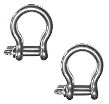 【中古】【輸入品・未使用】2 Pieces Stainless Steel 316 Forged Bow Shackle 1/2%ﾀﾞﾌﾞﾙｸｫｰﾃ% (12mm) Marine Grade