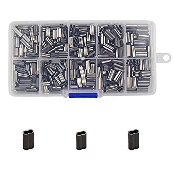【中古】【輸入品・未使用】ダブルバレル圧着スリーブキット150pcs-300pcs銅圧着ループスリーブ釣りラインチューブコネクタ