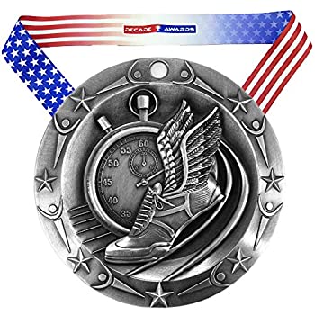【中古】【輸入品・未使用】ゴールドシルバーブロンズトラックとフィールド世界クラスMedal???3?%ﾀﾞﾌﾞﾙｸｫｰﾃ% Wide強力メタル???Comes With Exclusive Decade Awards Stars \u0026