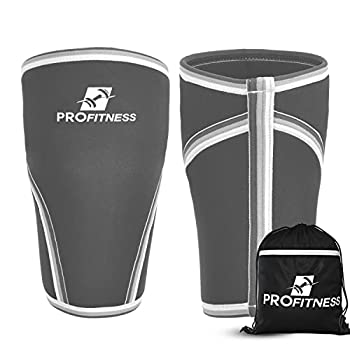 【中古】【輸入品・未使用】ProFitness 膝スリーブ スクワットサポートとコンプレッション パワーリフティング用 X-Large グレイ|ムジカ&フェリーチェ店