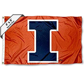 【中古】【インポート品・未当て嵌める】College Flags and Banners Co. イリノイファイティングイリニ 4フートx6フート 差しつかえる I 信号旗 スポーツウェア・アクセサリー-スポーツ・アウトドア