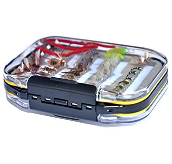 【中古】【輸入品・未使用】Outdoor Planet ポケットフライボックス アソートトラウト釣りルアー ダブルサイド防水 15/28/35ピースフライルアー
