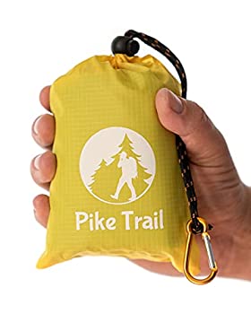 【中古】【輸入品・未使用】Pike トレイルポケットビーチブランケット 60インチ X 56インチ 軽量砂防止ピクニックブランケット コンパクトアウトドアブランケット 防水ポケ