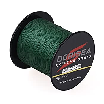 【中古】【インポート品・未当て嵌める】dorisea Extreme Braid 100?% PE編組つり銭伝達ルート109yards-2187yards 6???550重量ポンド取り調べるつり銭針金モスグリーンつり銭文字記号列Incredible Superline無し