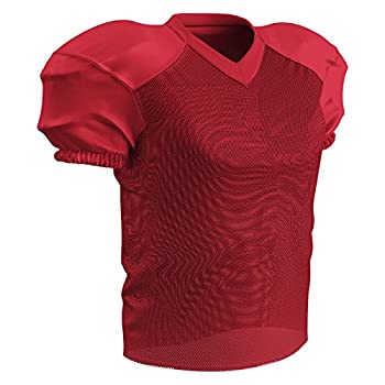 【中古】【輸入品・未使用】(Medium%ｶﾝﾏ% Scarlet) - CHAMPRO Stretch Polyester Practise Football Jersey