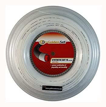 【中古】【輸入品・未使用】Golden Set Synthetic Gut 16?G ( 1.30?mm、リール( 660ft / 200?m、テニス文字列 ホワイト|ムジカ&フェリーチェ店