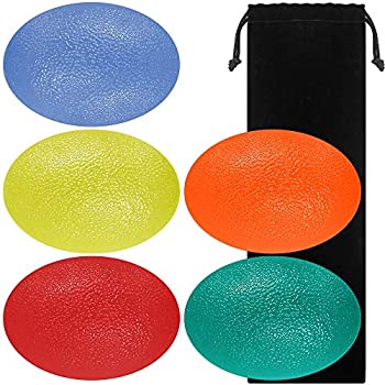 【中古】【輸入品・未使用】SourceTon Fidgets ストレス解消ボール 卵型ハンド フィンガーグリップ 強化セラピー ストレスボール 素晴らしい物理リハビリ&グリップ強化 5個