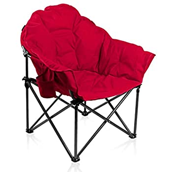 【中古】【輸入品・未使用】ALPHA CAMP 折りたたみ式キャンプ用チェア レッド色 キャリーバッグ付 E01CC040100401 141［並行輸入］