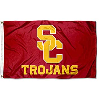 【中古】【輸入品・未使用】USC Trojans SCロゴフラグ