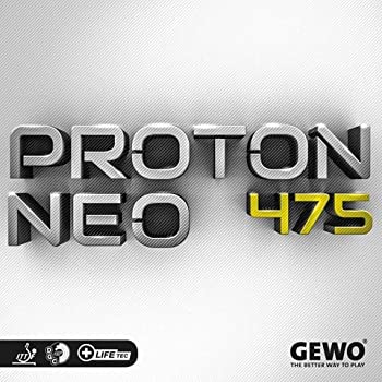 【中古】【インポート品・未当てはめる】GEWO Proton Neo 475 - オフェンシブ ピンポン天然ゴム マックス黒いこと
