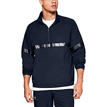 【中古】【インポート品・未当て嵌める】Under Armour メンズ 運動競技表現スタイル 布切れ 1/2チャック L 青碧