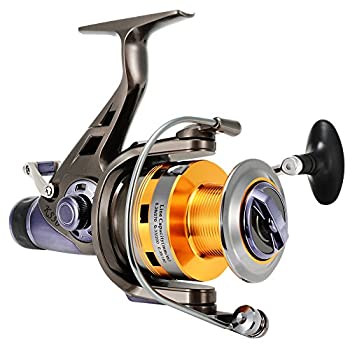 【中古】【輸入品・未使用】isafish Spinning Reel for Carp Fishing With Front And RearダブルドラッグブレーキシステムBaitrunnerリール9?+ 1ステンレススチールBB左右交