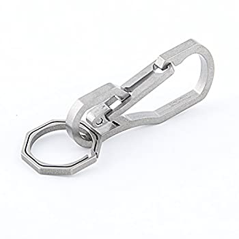 【中古】【輸入品・未使用】チタンマルチツール キーチェーンフック EDCツール 最大ベアリング 50KG キーチェーン ハイキング キャンプ アウトドア (チタン)