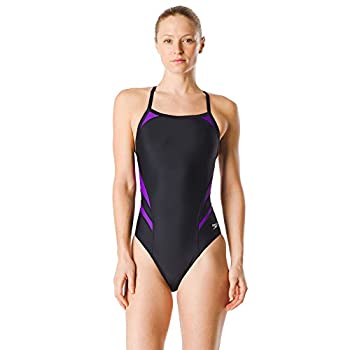 【中古】【インポート品・未当て嵌める】Speedo Tone Setter Splice Flyback%ｶﾝﾏ% Black/Purple%ｶﾝﾏ% 30