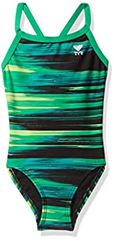 【中古】【輸入品・未使用】TYR Girls ' LM Diamondfit Swimsuit 22 グリーン